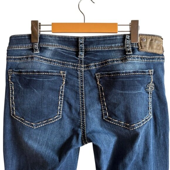 Silver Jeans Aiko Mid Skinny Zip Ankle Jeans 33 Ankle Zipper - Picture 8 of 16